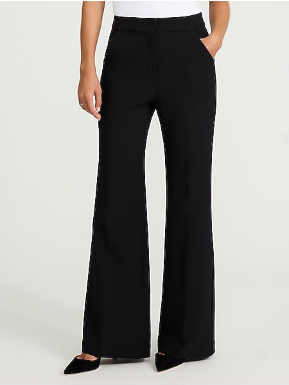 Express Editor High Wasted Flare Trouser in Studio Stretch Twill
